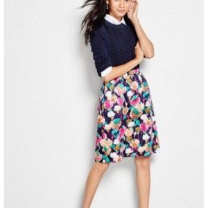 J. Crew Factory Watercolor Floral a-line skirt